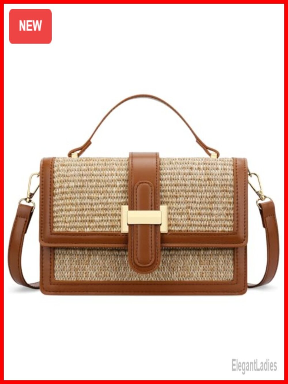 Straw Crossbody Bag for Women Small Top Handle Purse Designer Handbag